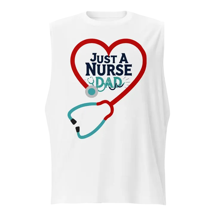 Heartfelt Nurse Dad Stethoscope Muscle Tank product image (1)
