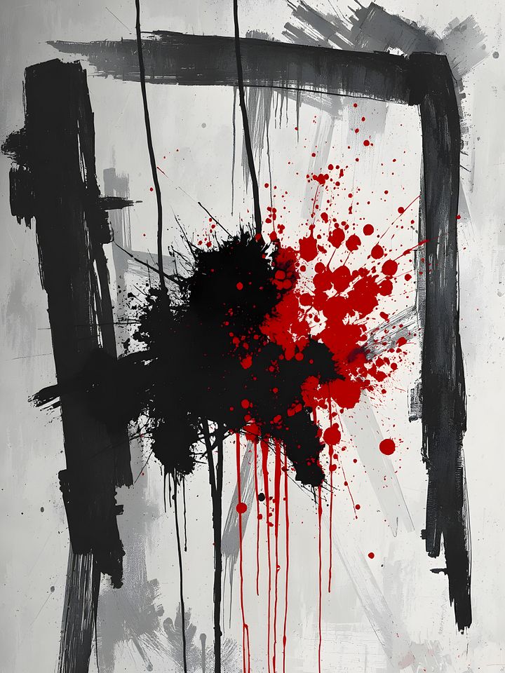 Entangled Chaos - Dark Abstract Art Print product image (1)