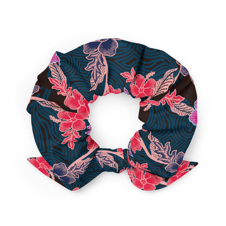 Batik-Inspired Tropical Floral Scrunchie product image (2)