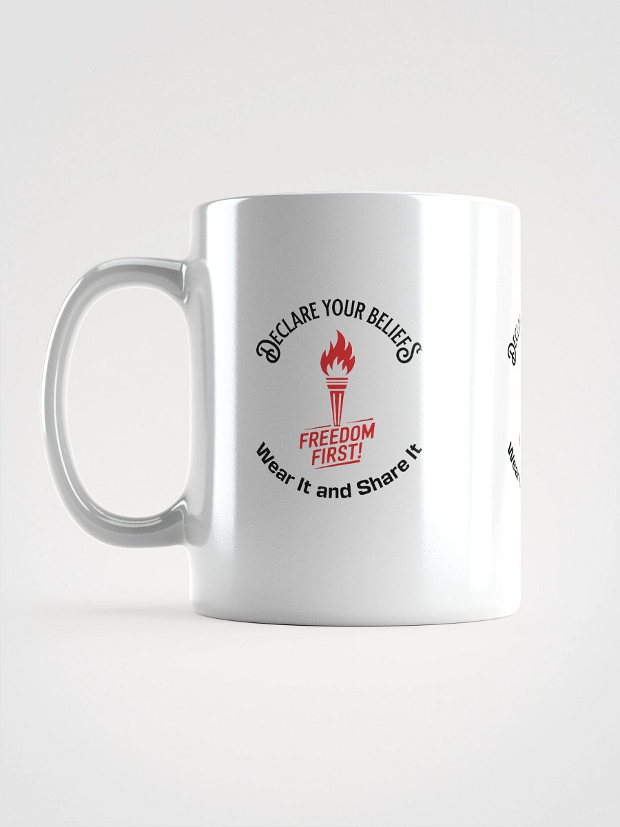 Freedom Torch – Declare Your Beliefs, mug black & Red ink product image (2)
