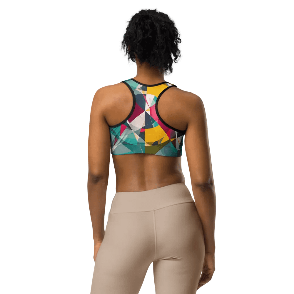 Abstract Lithographic Pattern Design Sports Bra - V9 product image (1)
