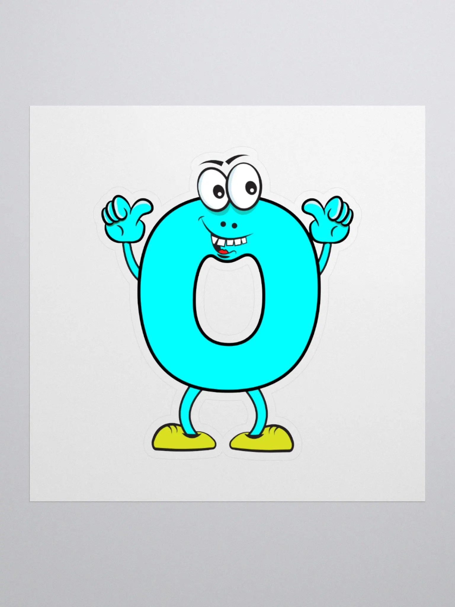 O Letter Cartoon Character Sticker product image (1)