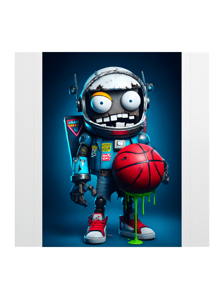 Slime Dunk Robot Kiss Cut Stickers product image (3)