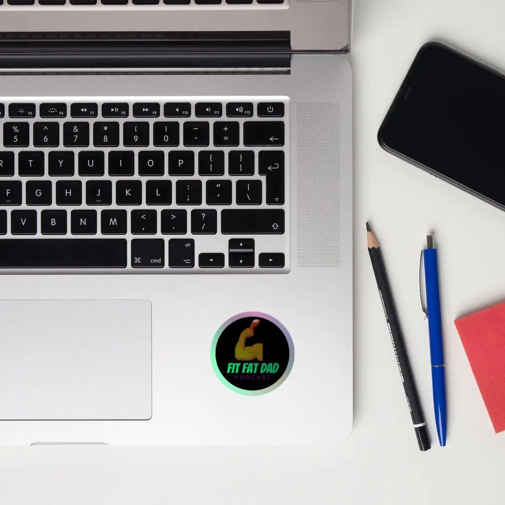 Fit Fat Dad Logo Hologram Sticker product image (12)