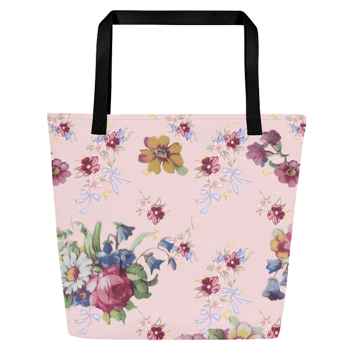 Vintage Pink Flowers Tote Bag | Classic Floral Tote | Pink Blossom Everyday Tote product image (1)