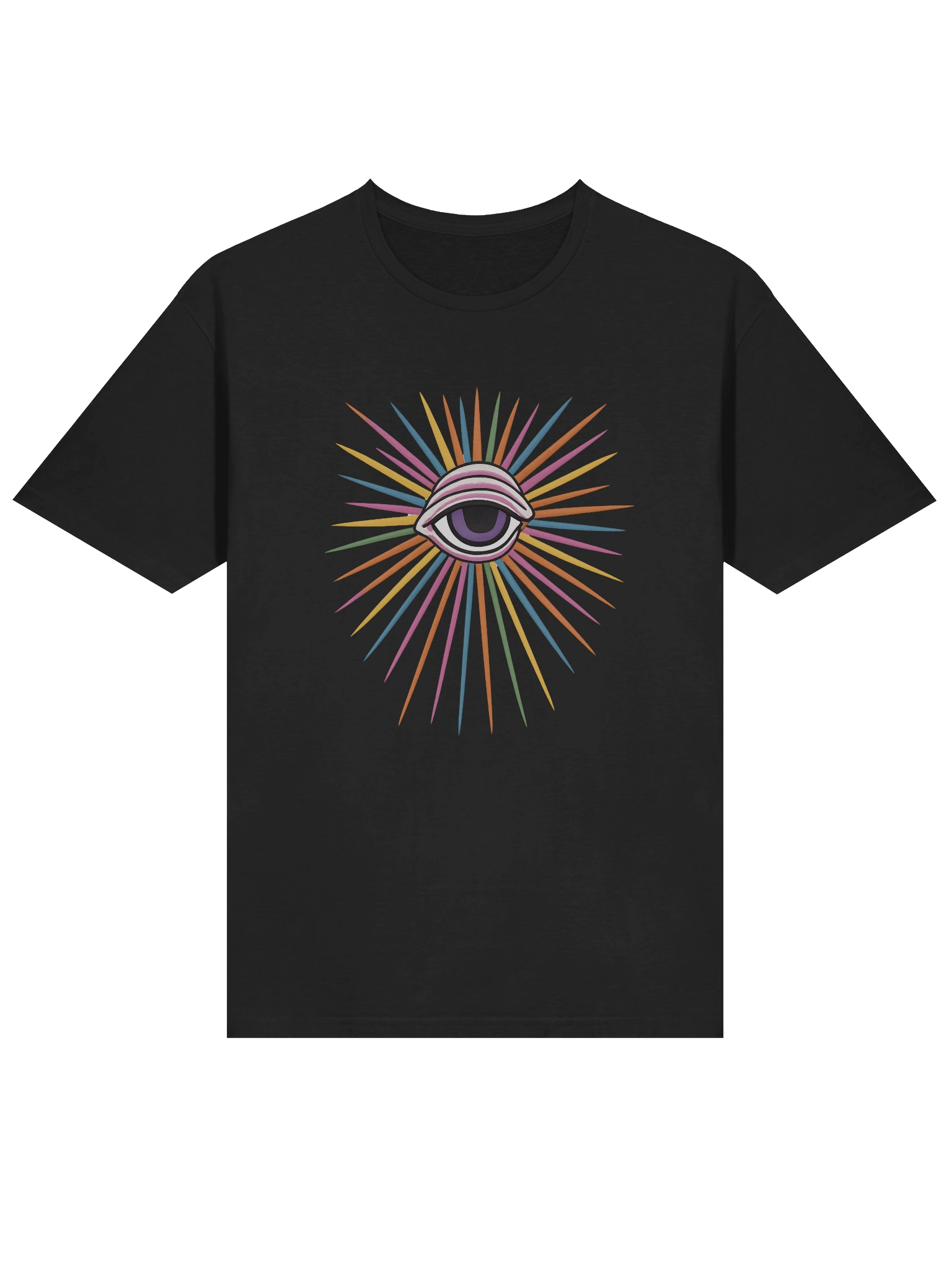 Unisex PWR Radiating Eye Black T-Shirt product image (3)