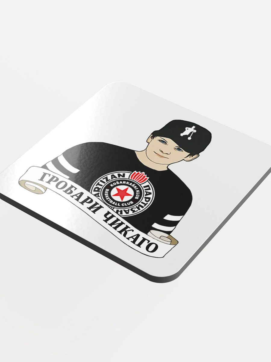 Grobari Čikago KK Partizan Glossed Cork Coaster product image (4)