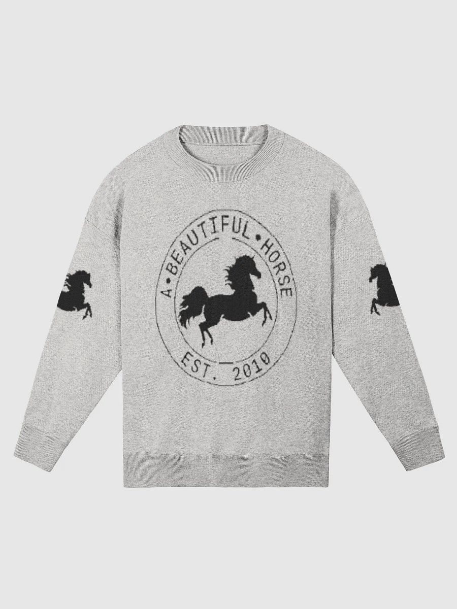 A Beautiful Horse™ Ivory Arabian Knitted Crewneck Sweater product image (1)
