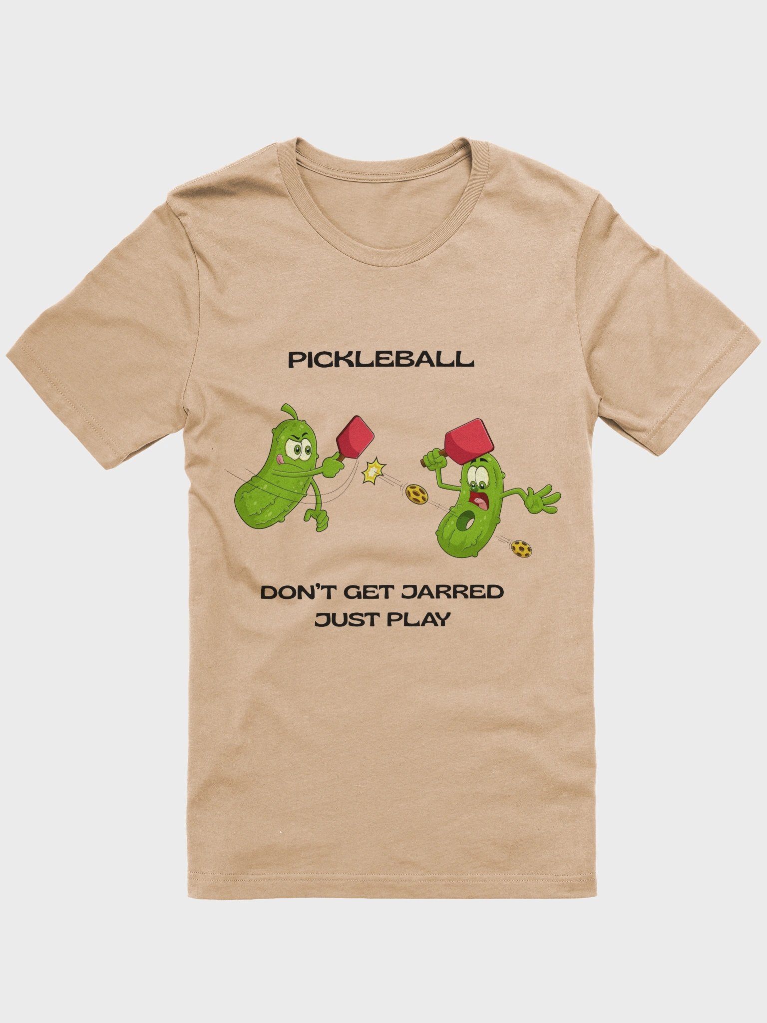 Pickleball Don't Get Jarred Just Play Bella Supersoft Unisex T-Shirt product image (1)