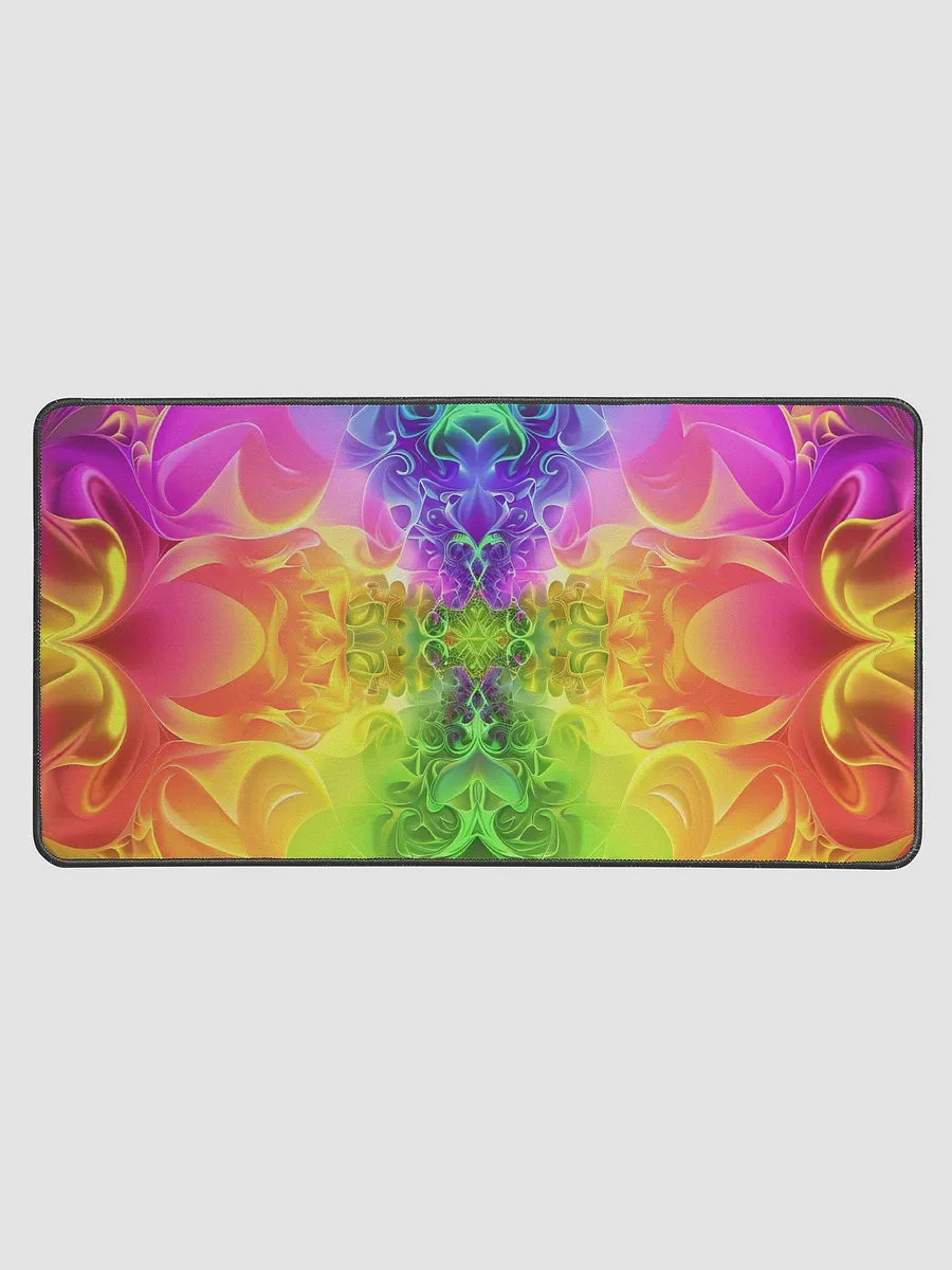 Neon Fractal Desk Mat - Illuminate Your Space product image (1)
