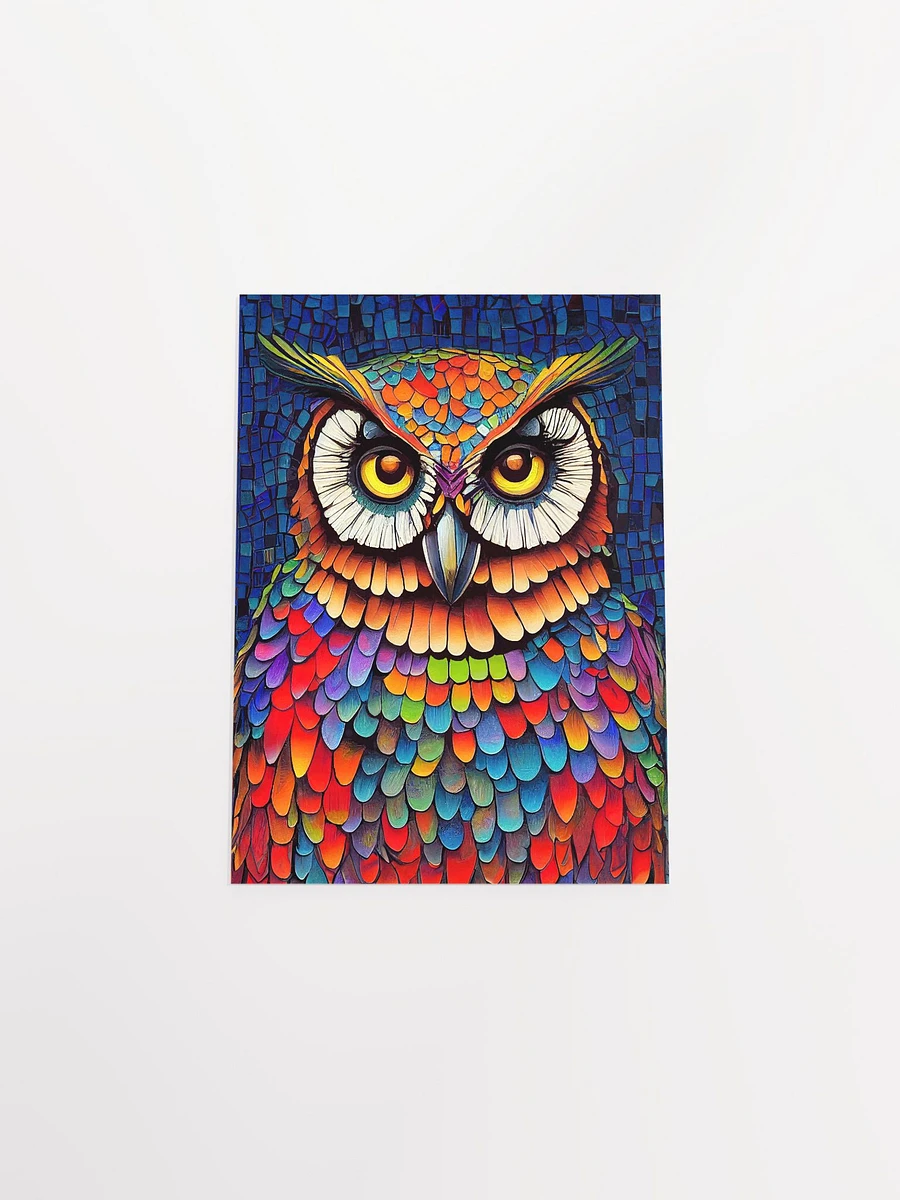 Colorful Owl Portrait – Mosaic Matte Poster product image (30)