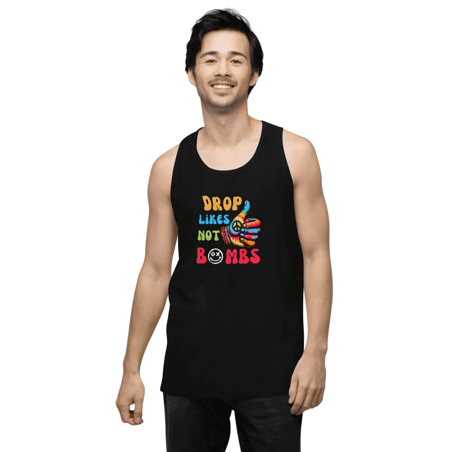 Drop likes not bombs tank product image (2)