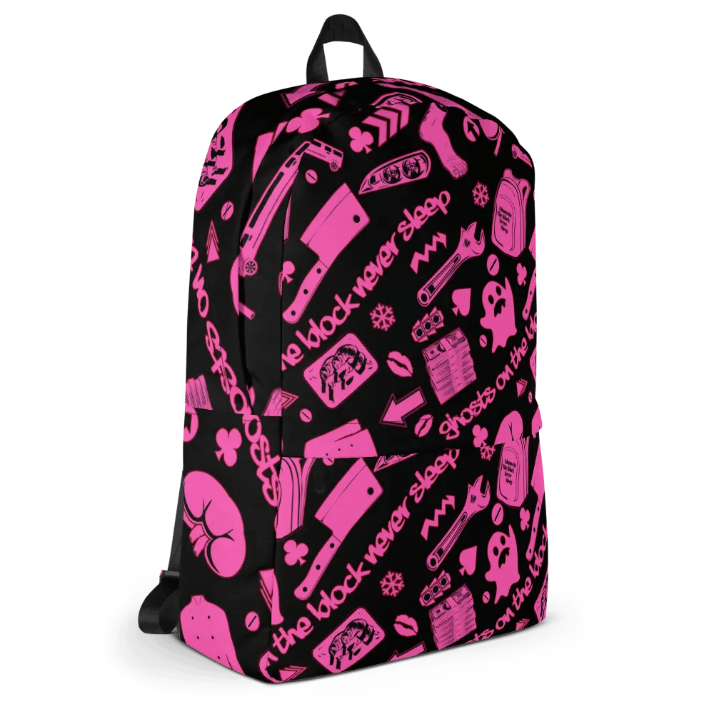 A8M - Ghosts On The Block Never Sleep Bookbag (Pink November) product image (9)