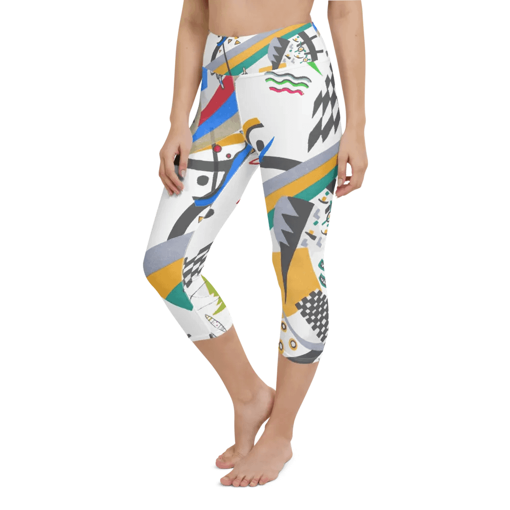 Abstract Lithographic Pattern Design Yoga Capri Legging - V4 product image (8)