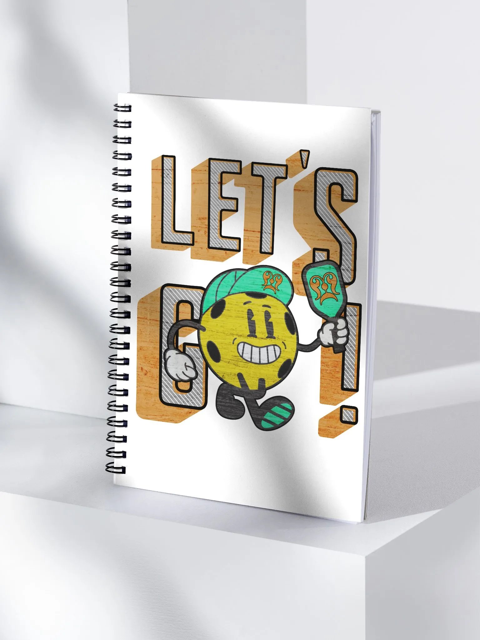 Lets Go Pickleball Mascot Spiral Notebook product image (3)