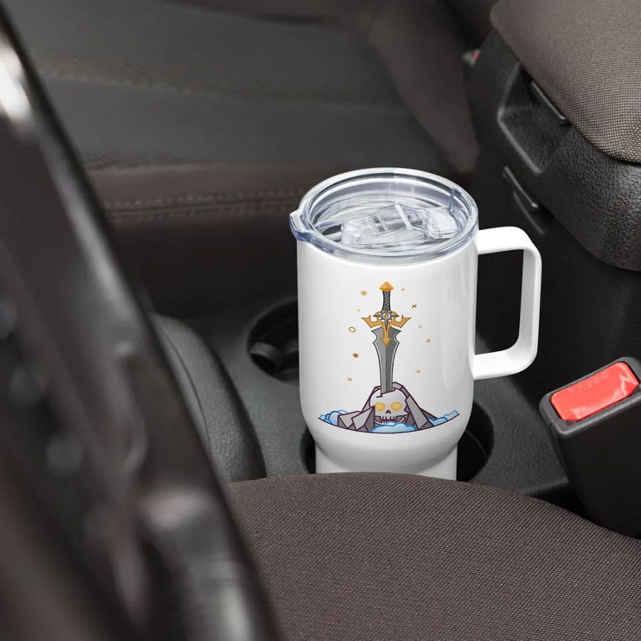 Sword in the Skull - Argent Variation - Tumbler w/Handle product image (7)