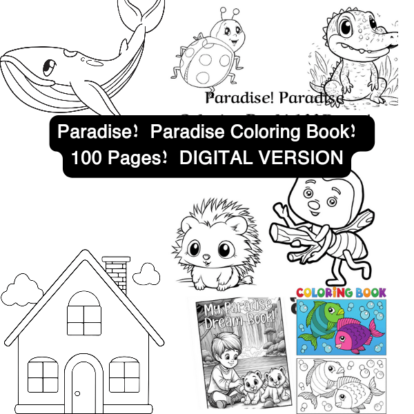 A 100-page children's coloring book product image (1)