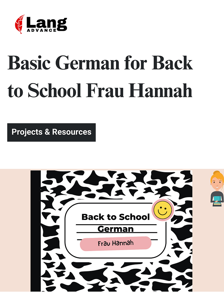 Basic German for Back to School Frau Hannah product image (1)