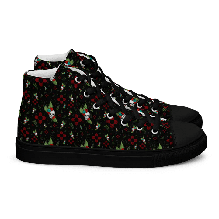 Zia Skull & Roses High Top Canvas Shoes product image (2)