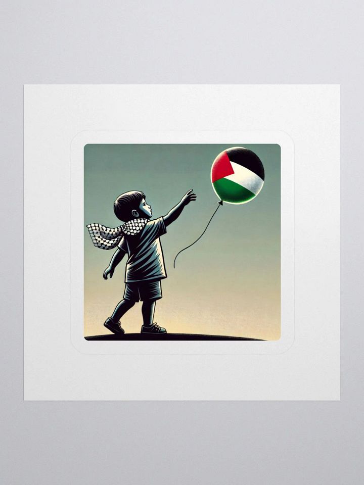 Palestinian Flag Balloon Kiss Cut Stickers | Free palestina product image (3)