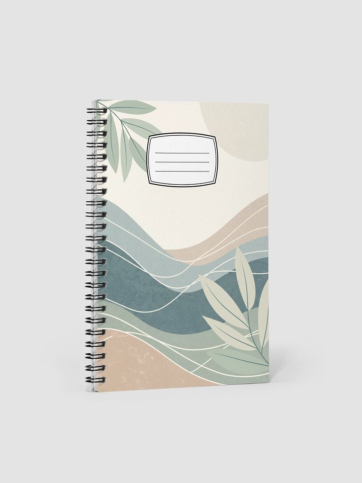 Serene Focus Spiral Notebook – Minimalist Nature-Inspired Journal for Mindfulness & Productivity product image (2)