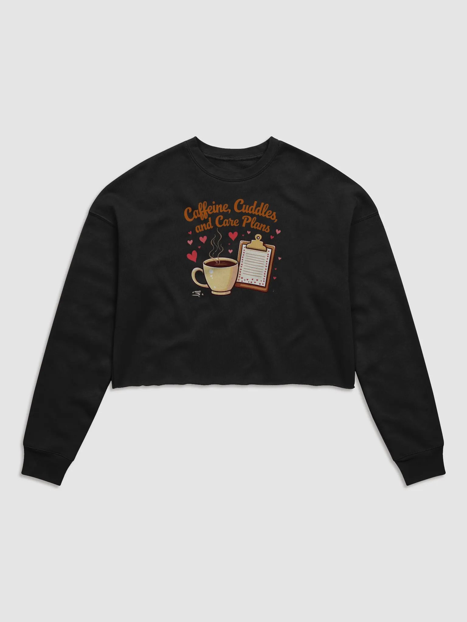 Caffeine & Care Plans Crop Sweatshirt product image (3)
