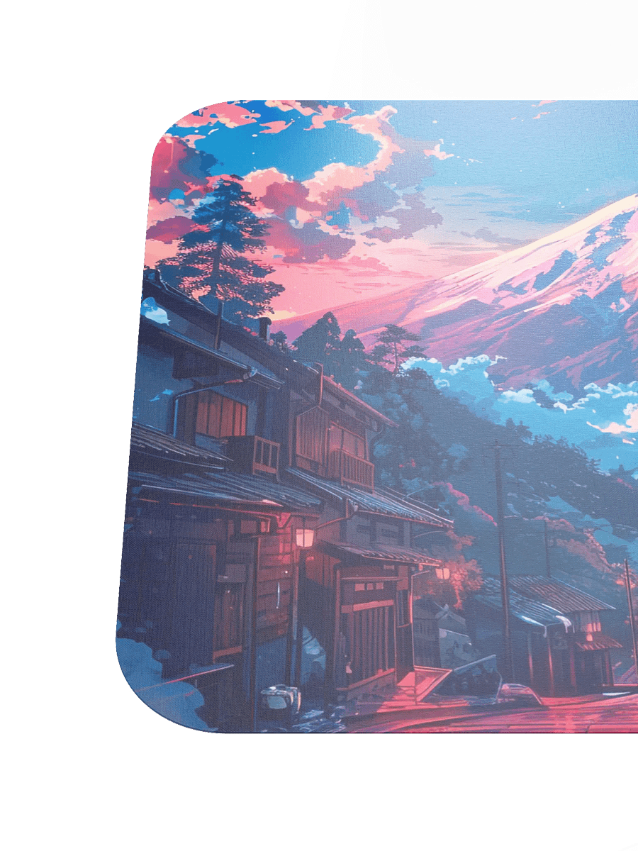 Mountain Village Anime Style Mouse Pad by Treasure Pie product image (7)