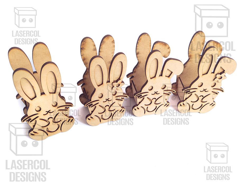 Easter Bunny Basket Set 2 (4 Styles, 2 Sizes) - Laser Cut Files product image (10)