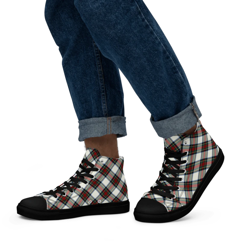 Stewart Dress Tartan Men's High Top Shoes product image (5)