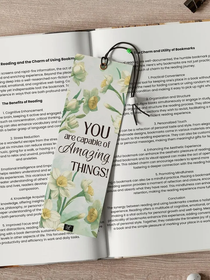 FREE Narcissus Bookmark Printable, Inspirational Sayings With December's Birth Month Flower product image (2)