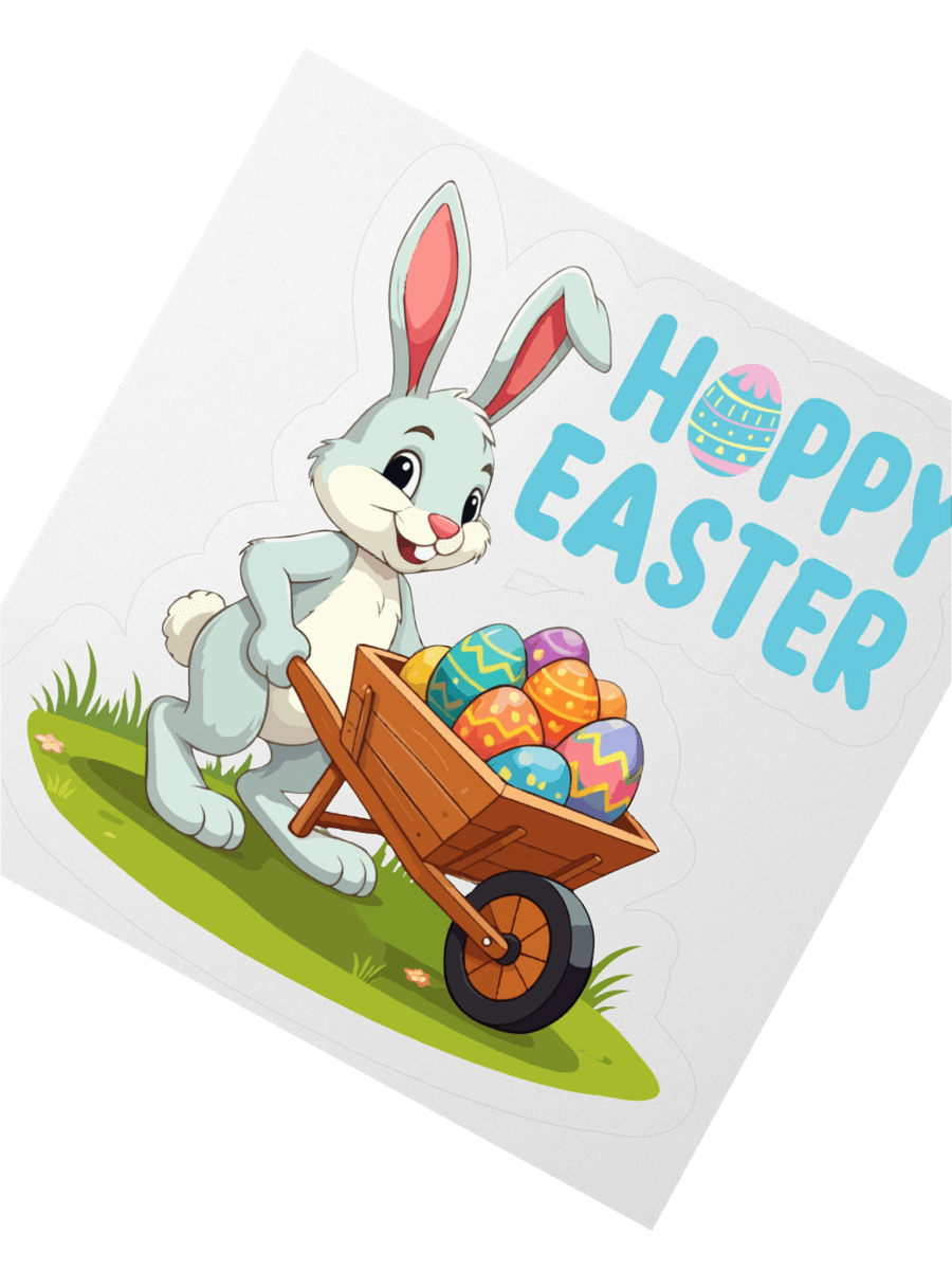 Hoppy Easter with Easter Bunny Sticker product image (4)