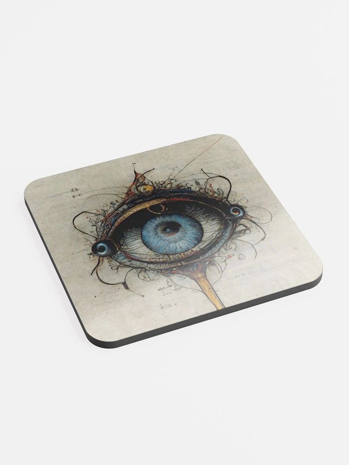Cybernetic Vision Glossed Cork Coaster product image (2)