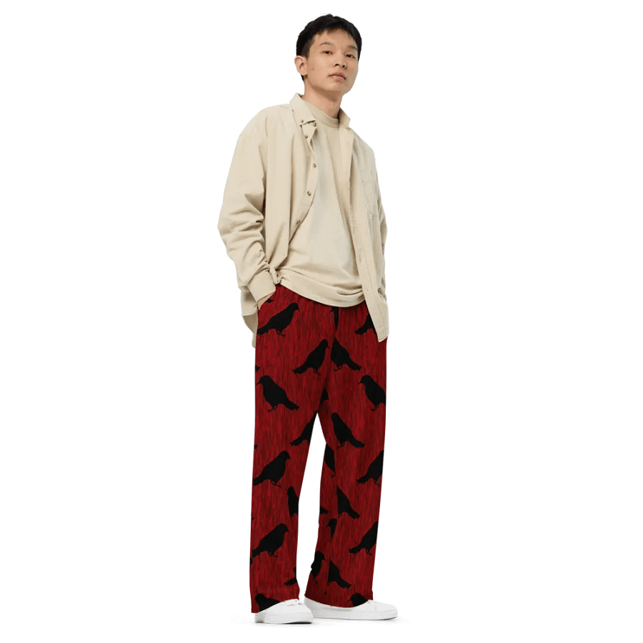 Ravens Pattern Wideleg Pants product image (3)