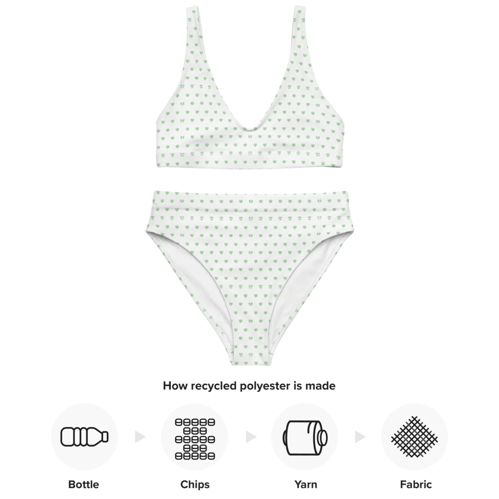 Pastel Heart Seamless Pattern High Waisted Bikini - V7 product image (4)