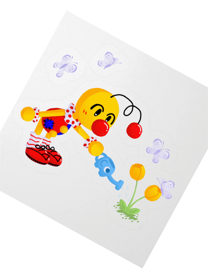 Boyoyoing Watering Tulips Shaded Sticker product image (2)