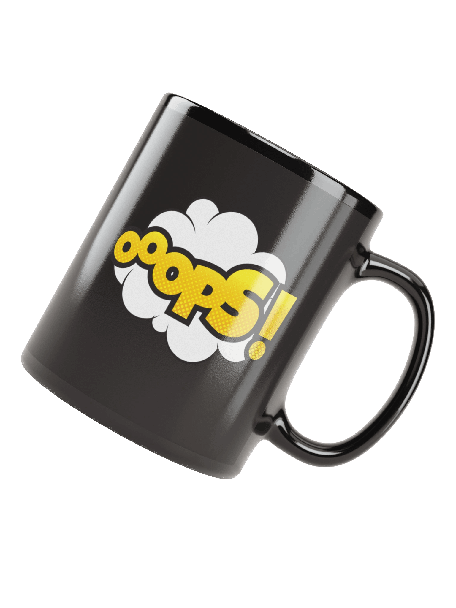 Oops! Playful Black Coffee Mug product image (5)