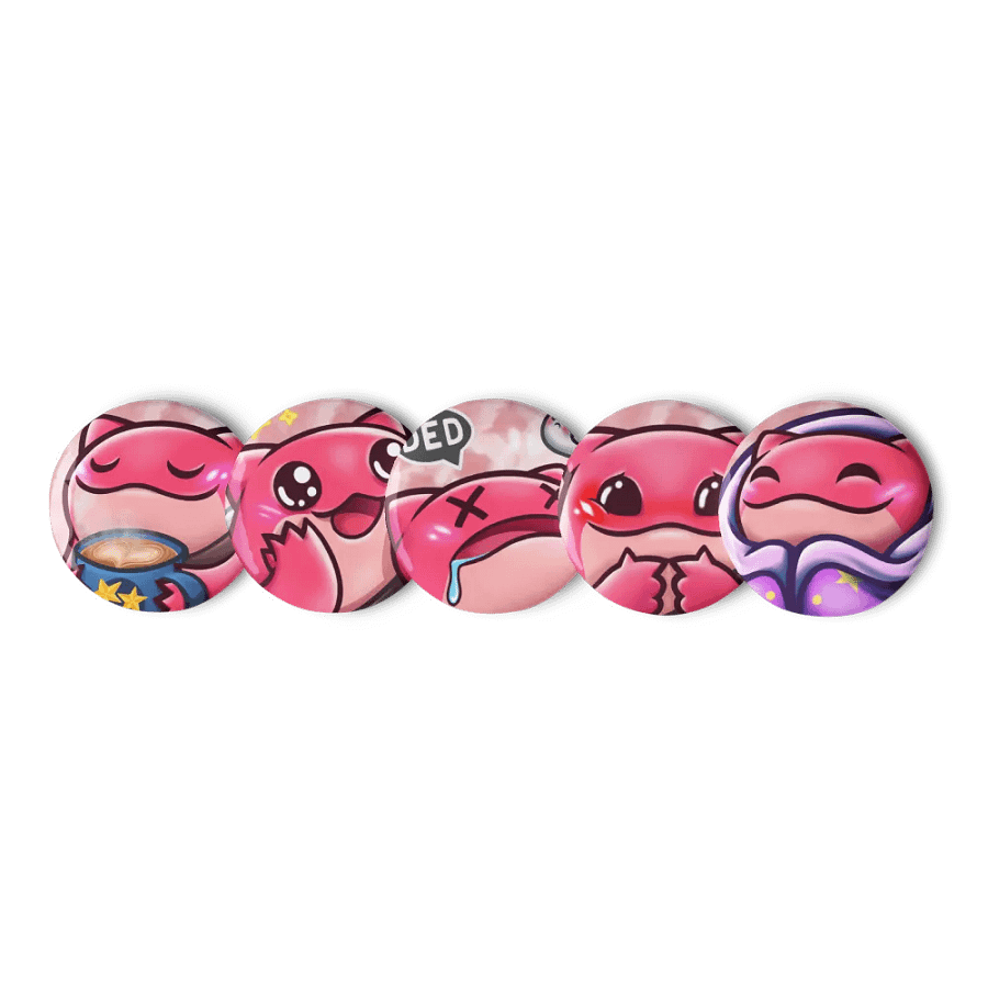 Shield Toad Emote Pin Badge Set (5pcs) product image (3)