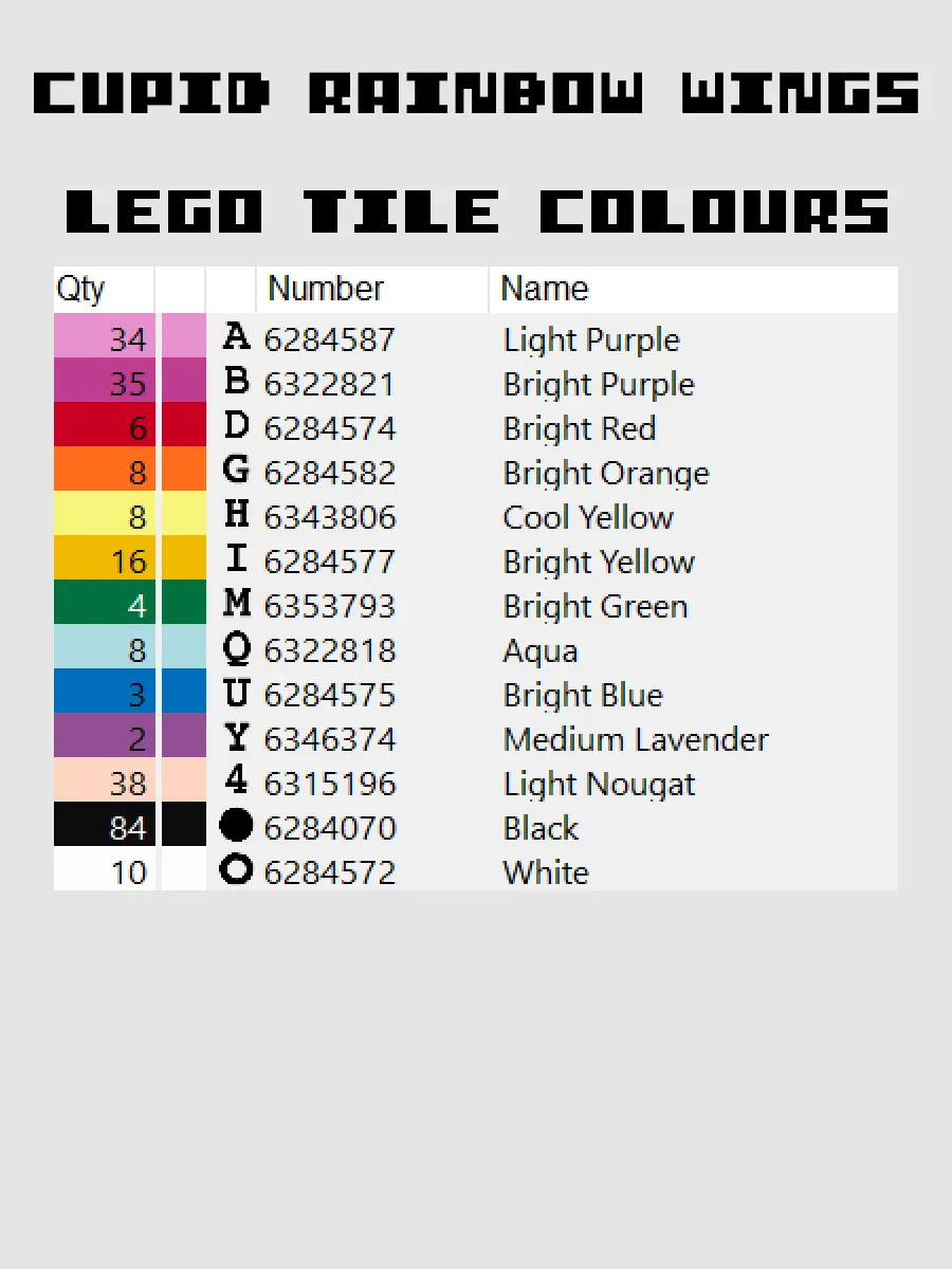 Cupid Rainbow Wings Pixel Art product image (5)