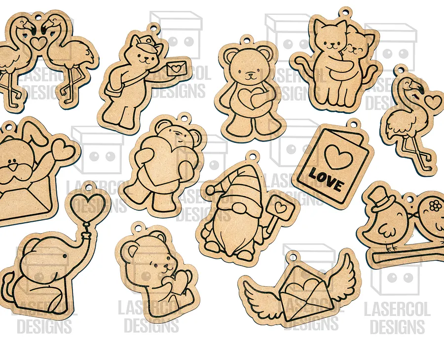 Valentine's Day Cutouts / Tags - Laser Cut Files product image (6)