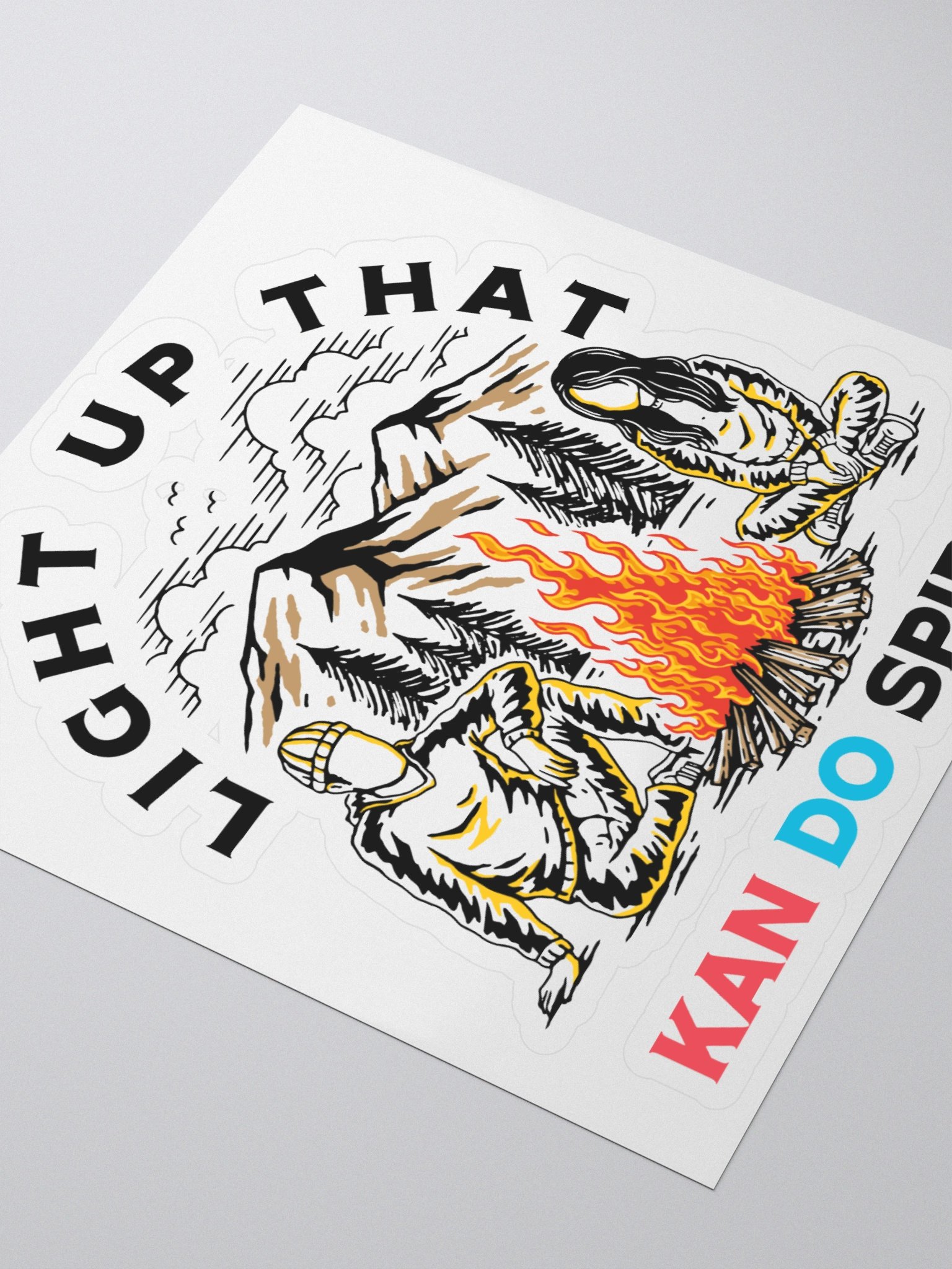 Mountain Campfire Kiss Cut Stickers product image (3)