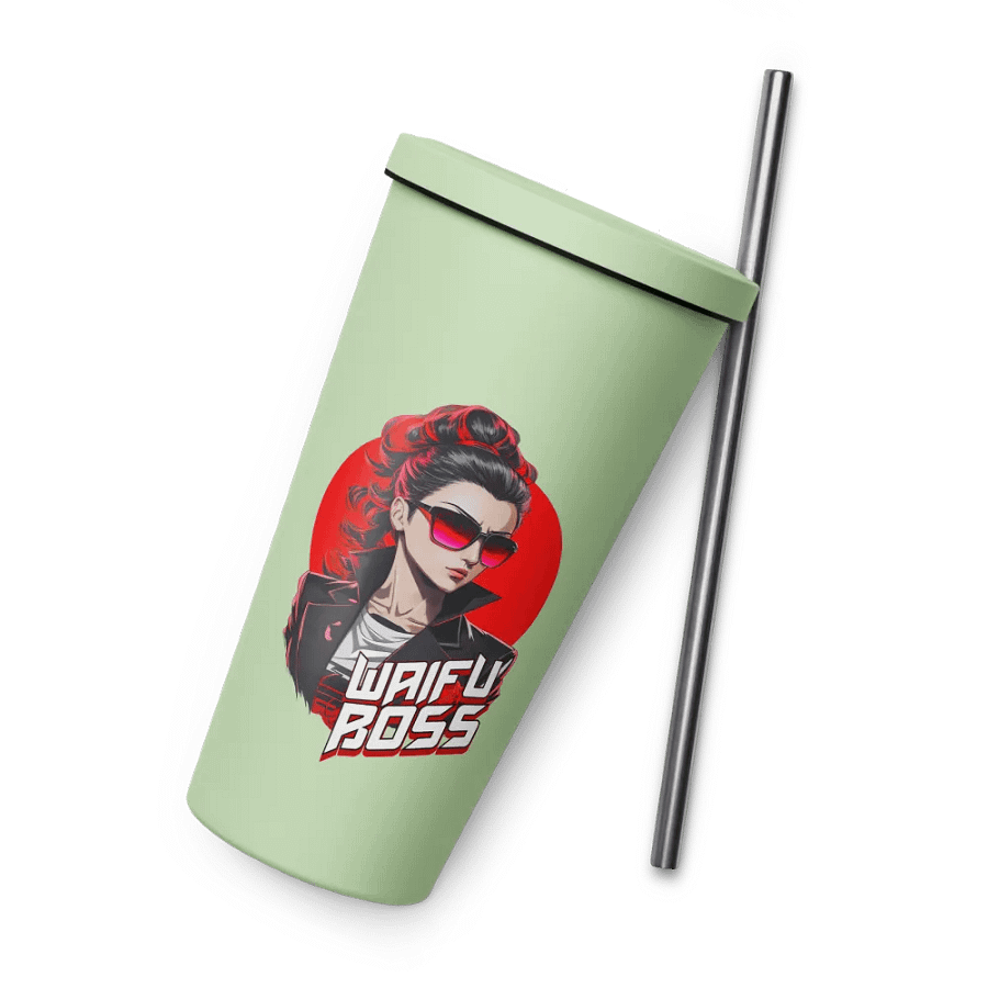 Waifu Boss 20 oz Tumbler Cup - Mint - Insulated Tumbler with a Straw v2 product image (8)