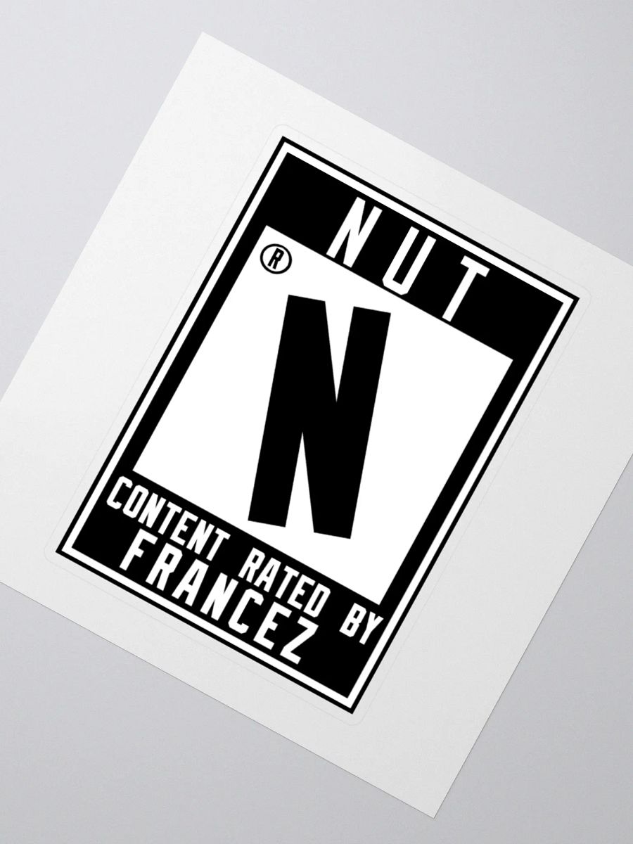 Rated N For Nut Sticker product image (4)