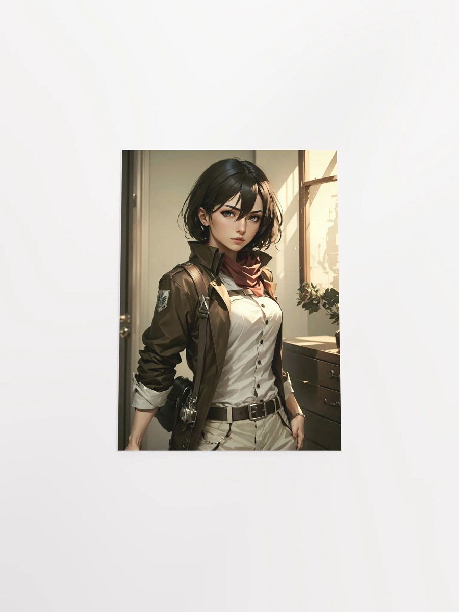 Mikasa-Inspired Poster - Poised Warrior in Premium Matte Print product image (35)