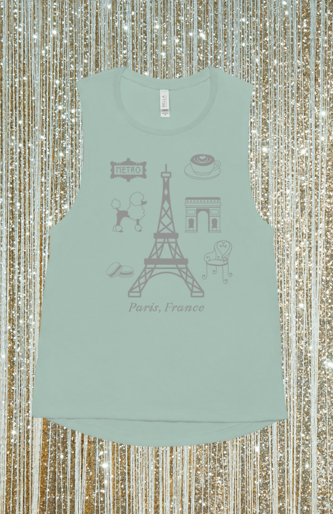 Parisian Landmarks Flowy Muscle Tank product image (1)