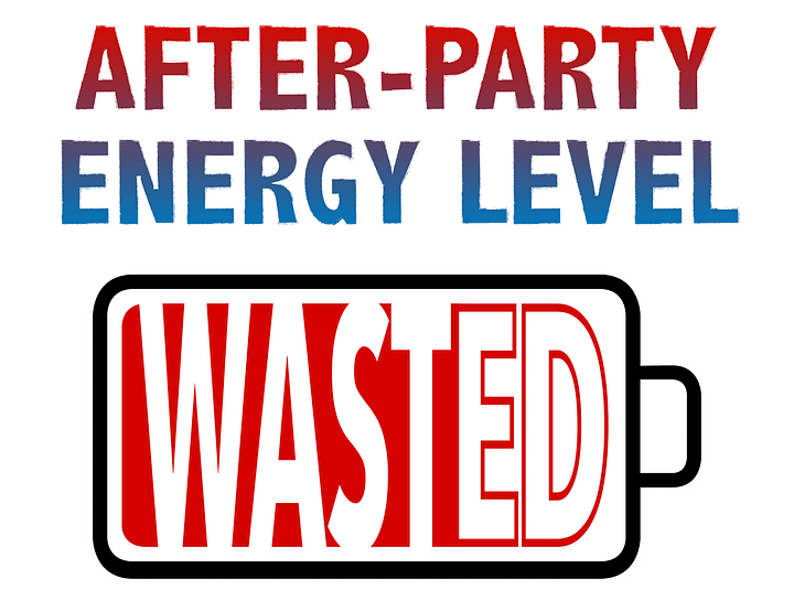 After-Party Energy Level - Wasted T-Shirt product image (2)
