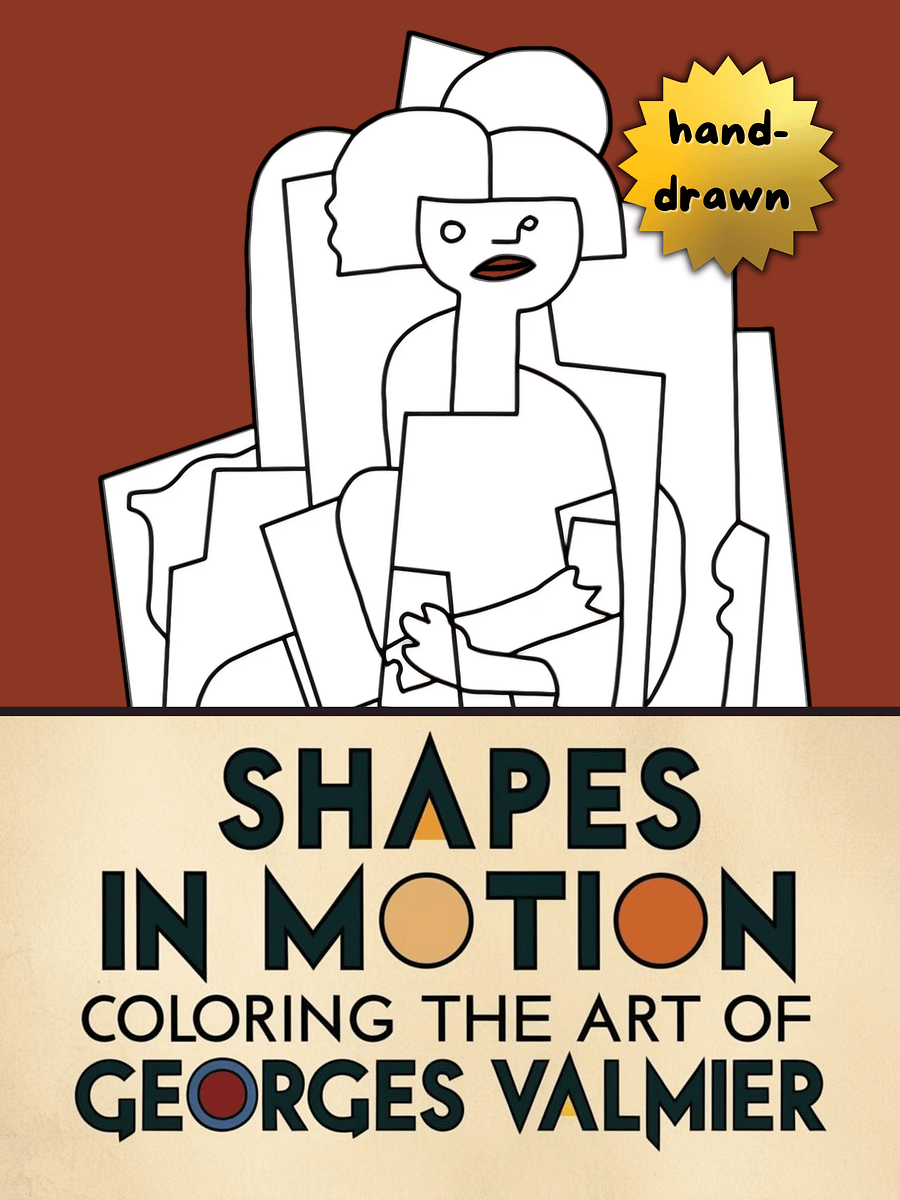 PDF, PNG - Shapes in Motion: Coloring the Art of Georges Valmier product image (1)