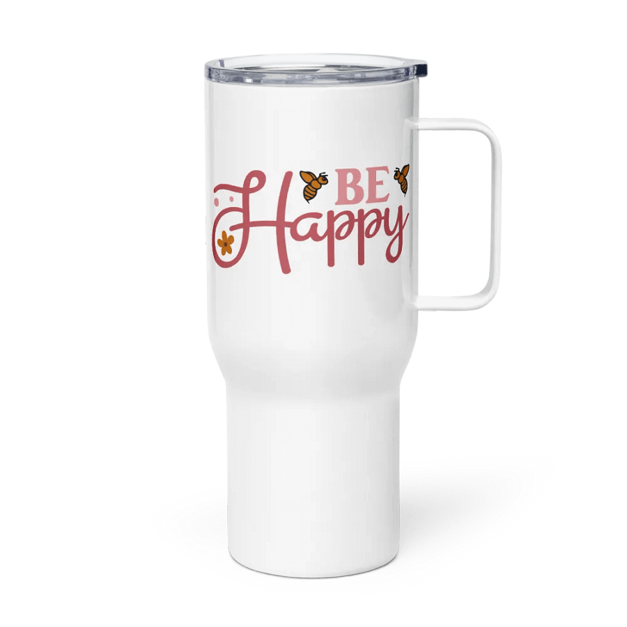 Bee Happy Stainless Steel Travel Mug product image (3)