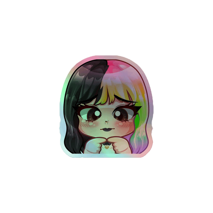 Holographic Shy Sticker product image (1)