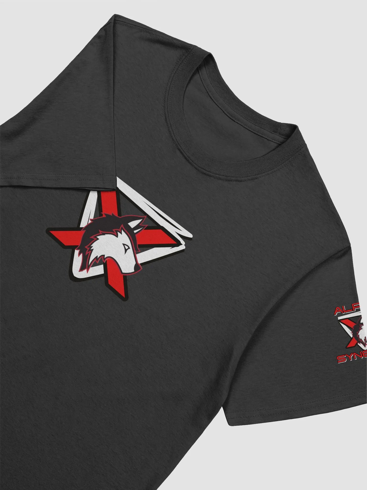AlphaXSynergy Gildan Unisex Softstyle T-Shirt - Front Middle Logo - Left Sleeve Logo & Back Quote product image (3)
