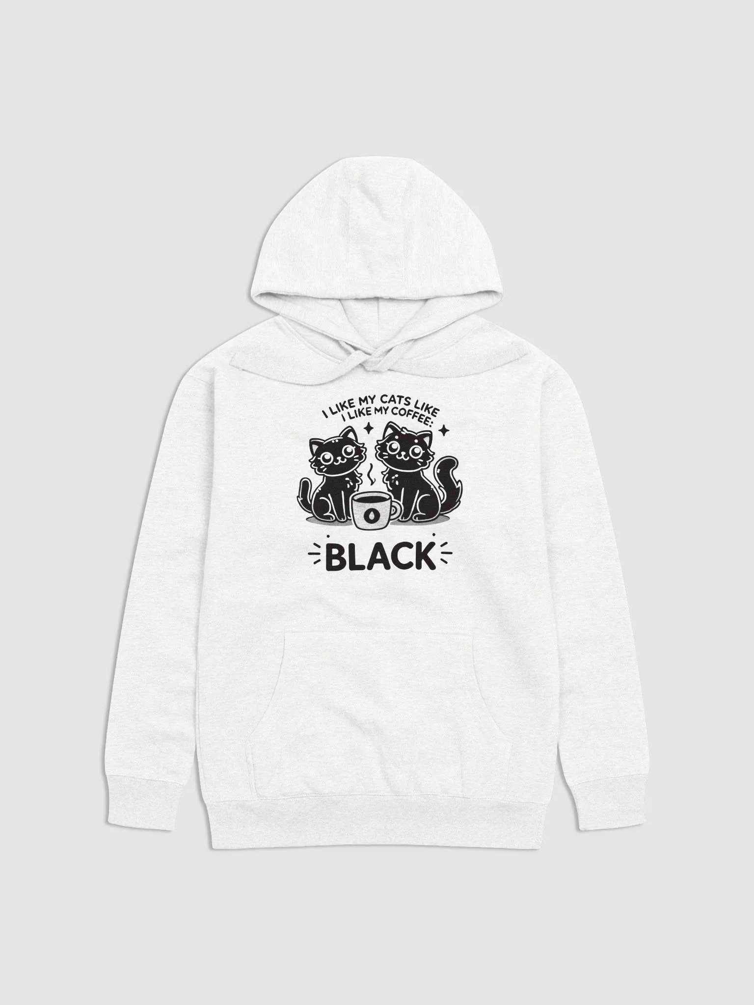 I Like My Cats Like My Coffee: Black - Hoodie product image (1)